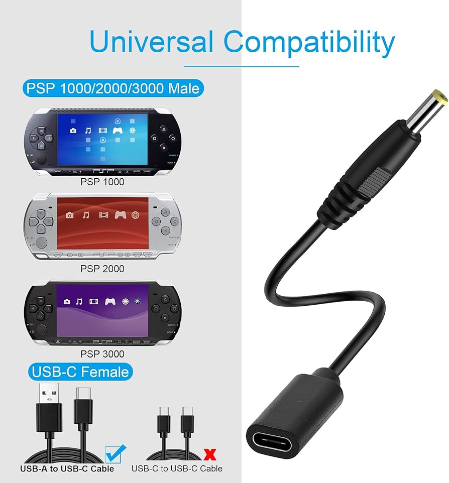 Amazon.co.jp: PSP用 充電器 USB-C 変換ケーブル 急速充電ケーブル PSP
