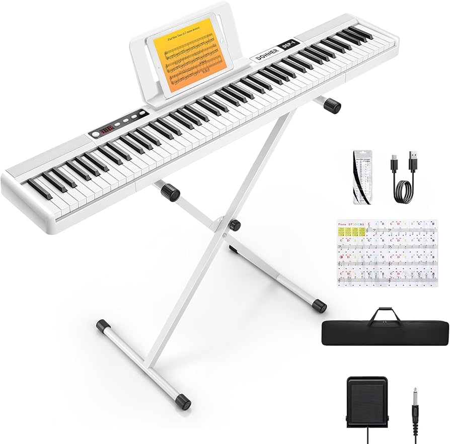 Amazon | Donner 電子ピアノ 88鍵盤 キーボード MIDI対応 充電式 10