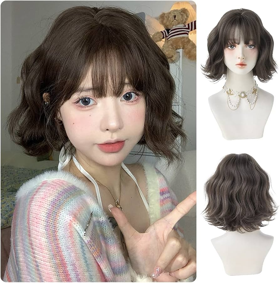 Amazon.co.jp: Airimori ウィッグ ウェーブボブ ショート フルウィッグ