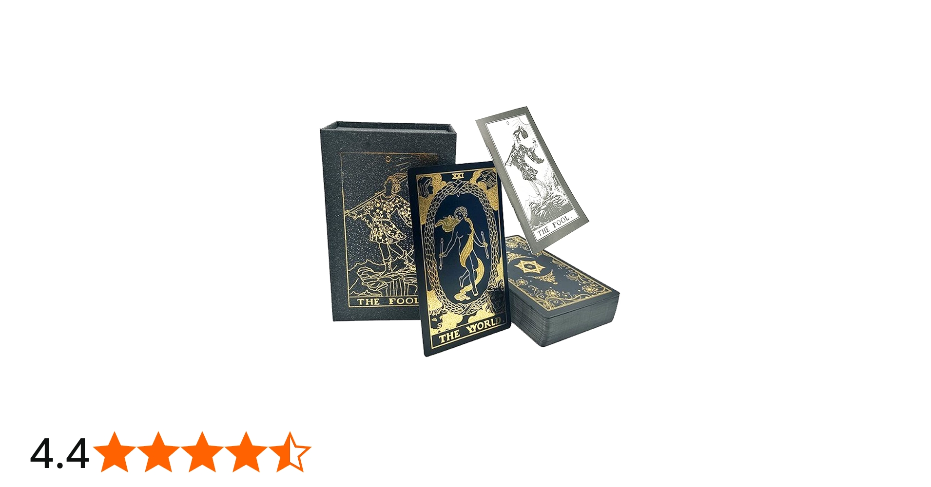 Amazon | タロットカードデッキ、英語説明書、ゴールドフォイル