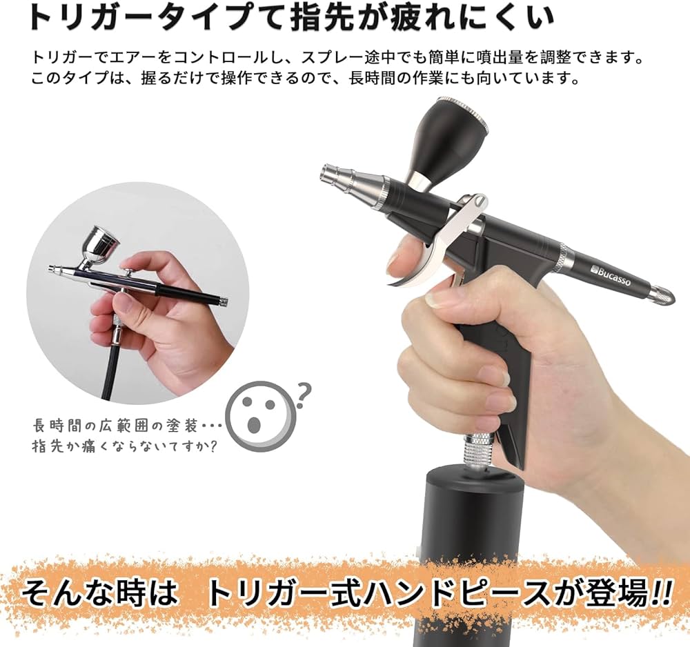 Amazon.co.jp: 【2023年全新型】Bucasso エアブラシ 充電式