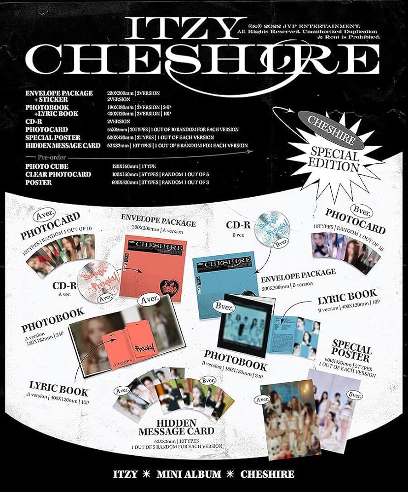 ITZY - Cheshire [Special Edition] Album+Pre-Order Benefit (A+B ver