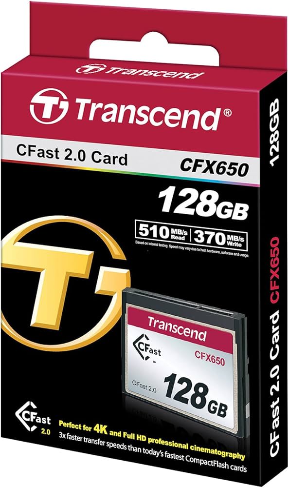 Amazon | Transcend Cfast 2.0 カード 128GB (3年保証) TS128GCFX650