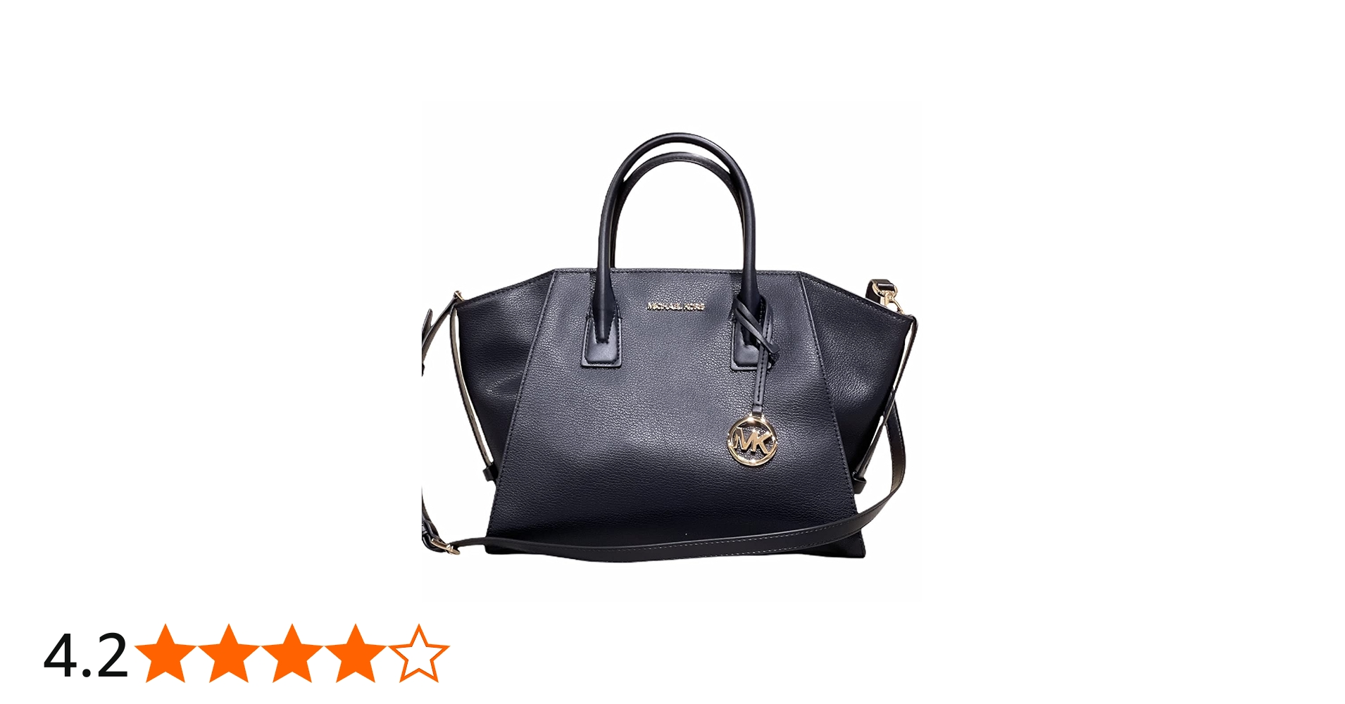 Michael Kors Avril Large Top Zip Slouch Satchel Crossbody Black