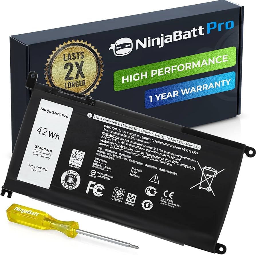 Amazon.com: NinjaBatt 1000+ Charge Cycles Battery for Dell WDX0R