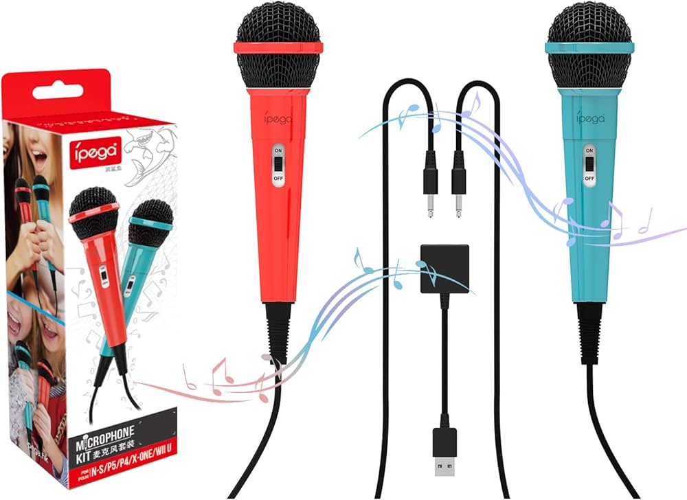 Amazon | 【2本セット】Switch用 マイク カラオケマイク 有線マイク
