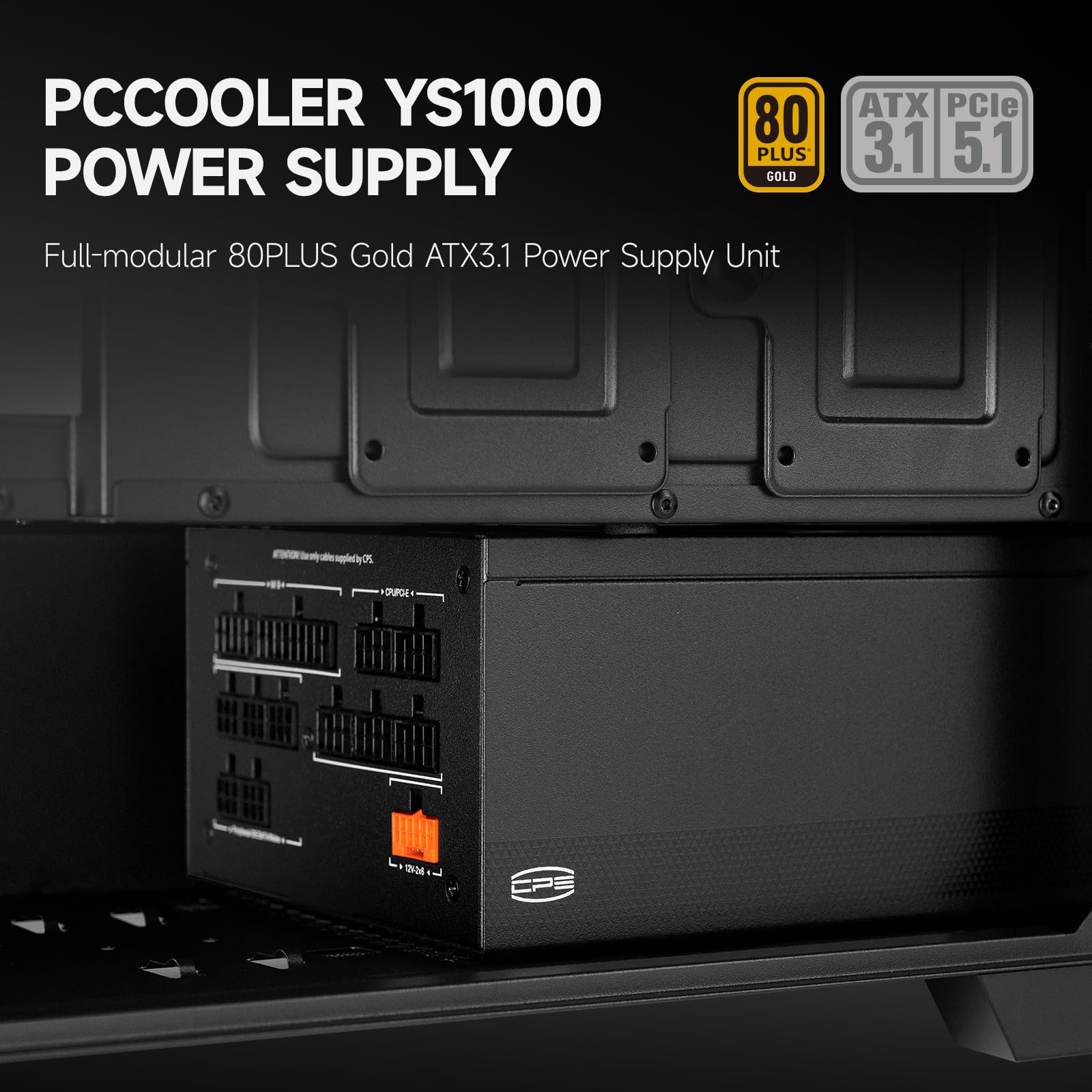 Amazon | PCCOOLER CPS PSU YS1000 電源、1000W 80 Plus Gold 認定