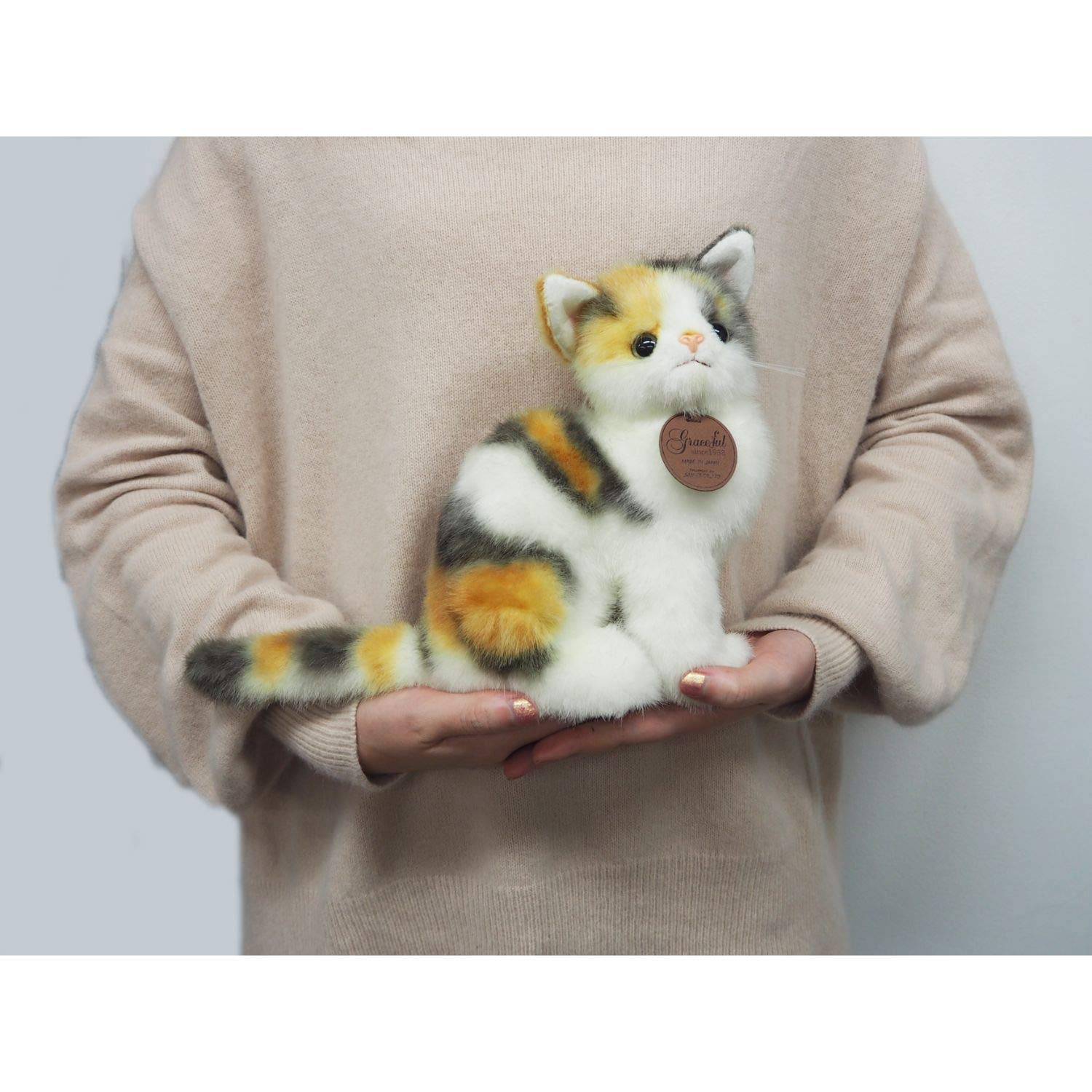 Amazon.co.jp: 三英貿易 グレイスフル ネコ (日本製) ミケ 座り