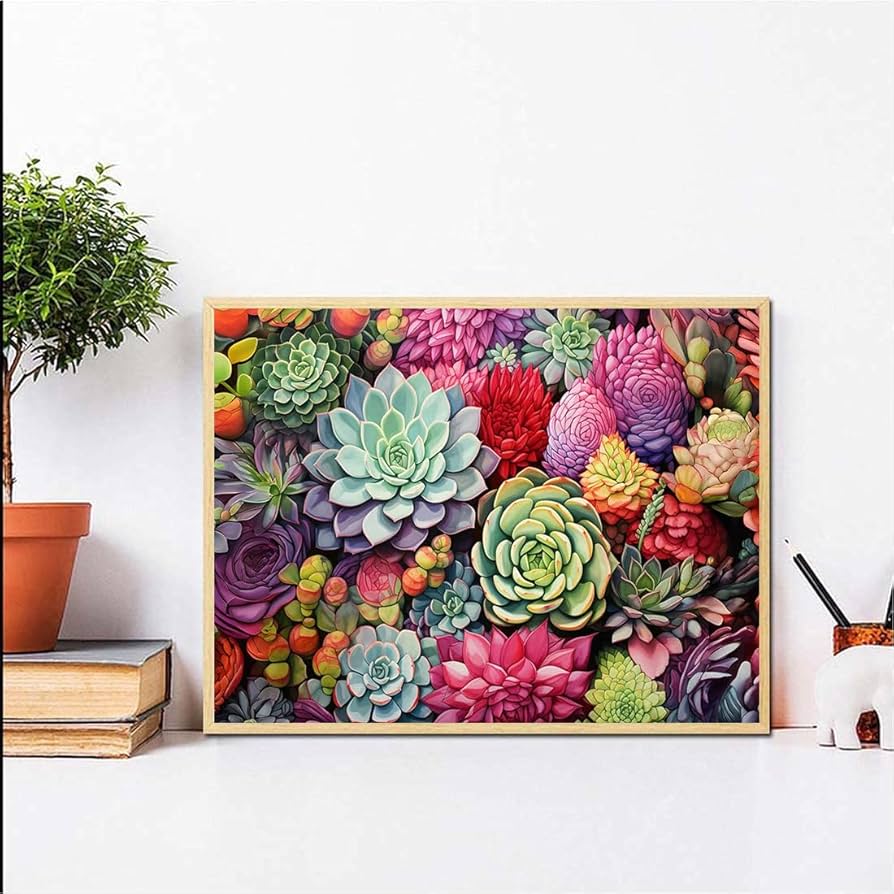 Amazon.co.jp: mrpwnle 多肉植物 ダイヤモンドペインティングキット