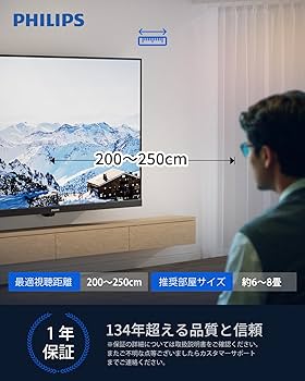 Amazon | Philips(フィリップス) チューナーレステレビ 50インチ 4K