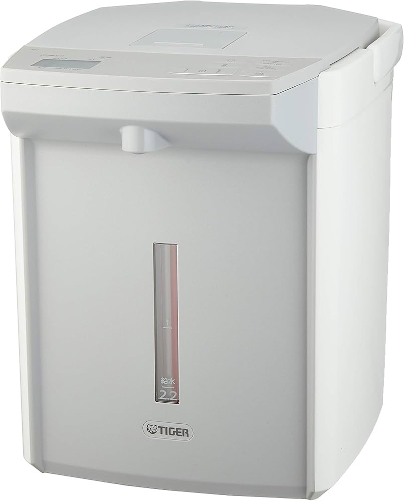 Amazon | タイガー魔法瓶(TIGER) 電気ポット 2.2L ホワイト 蒸気レス