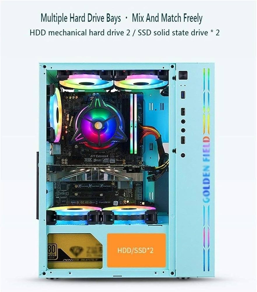 Amazon.co.jp: ZXFF コンピューターゲームケース、ミッドタワー ATX/M