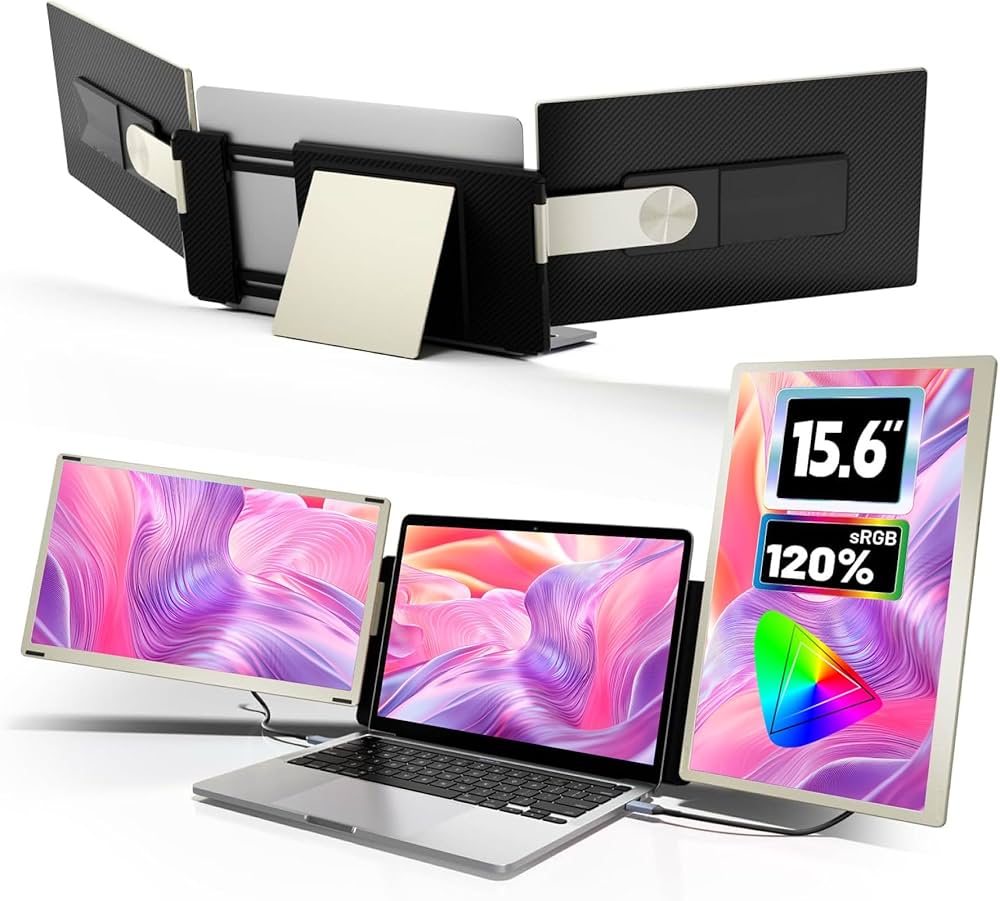 Amazon.co.jp: LGGST S6 トリプルモニター ポータブルモニター 15.6