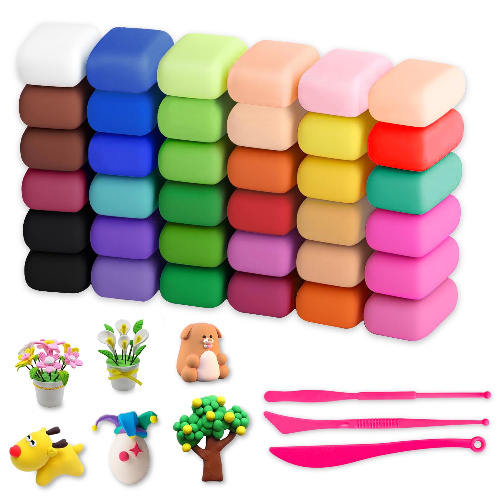 Amazon.com: Wolwefa 36 Colors Air Dry Clay, Modeling Clay for Kids