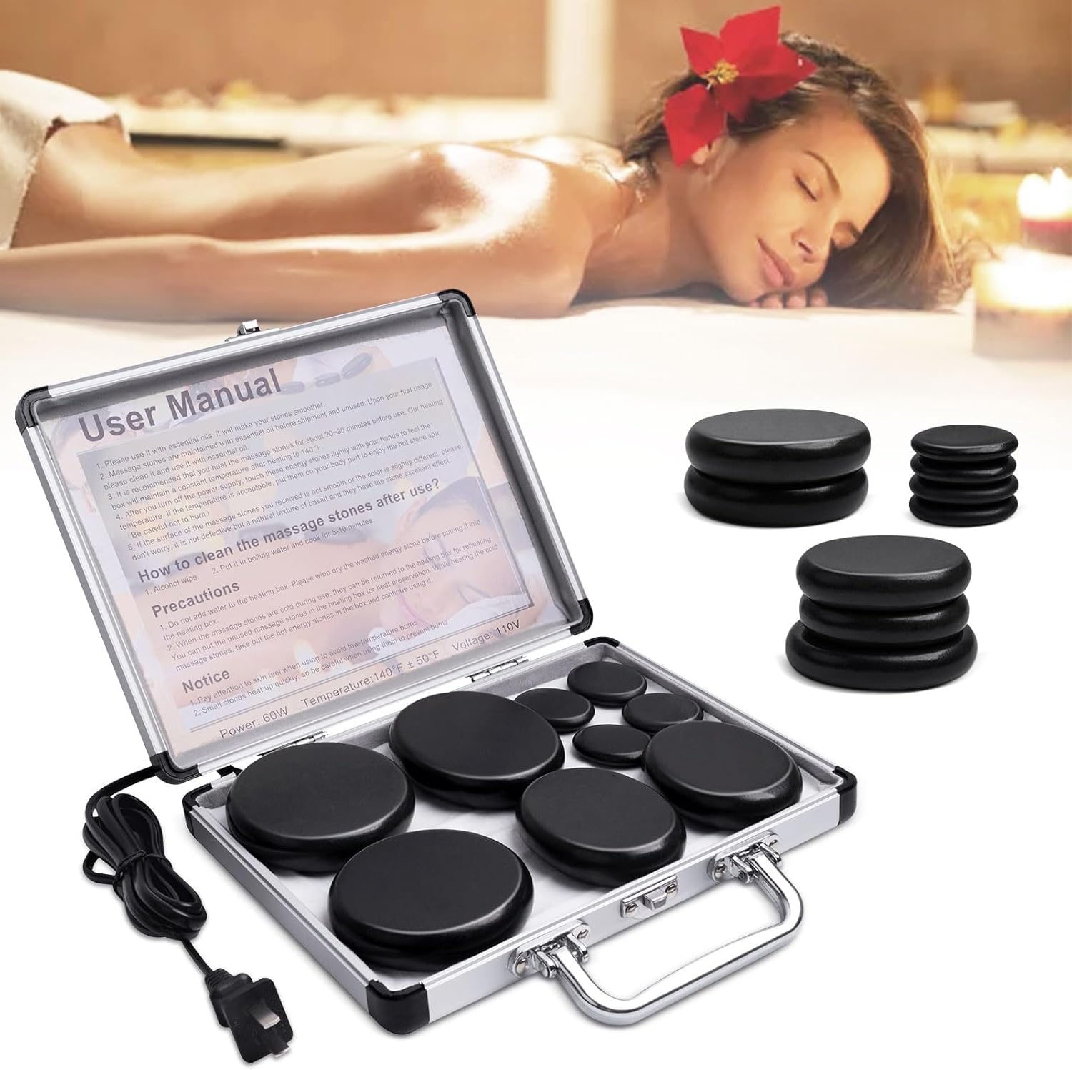 Primachen Hot Stones Massage Warmer Kit User Manual