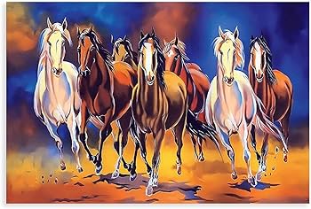 油絵 専用 だいたい色に輝く幸運の馬 油絵 専用 だいたい色に輝く幸運