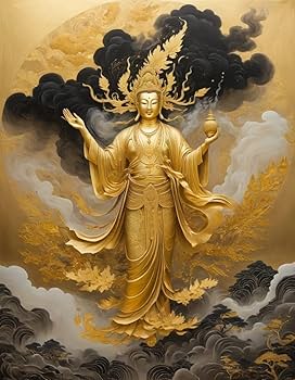 Amazon.co.jp: 金運の女神 307番開運絵画、風水、幸運アート : ホーム