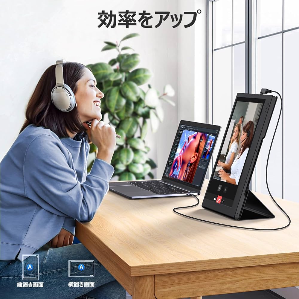 Amazon.co.jp: Kwumsyポータブルモニターは、11.6インチのHD