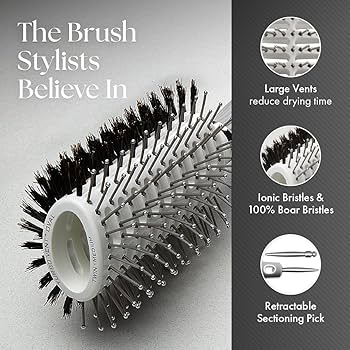 Amazon.com: Olivia Garden Turbo Vent Oval Twin & 100% Boar Hair