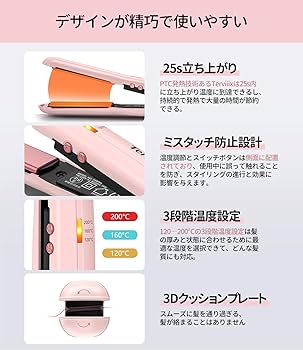 Amazon.co.jp: Terviiixミニヘアアイロン 13mm旅行用ストレート