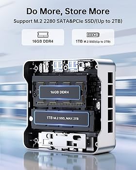 Amazon.com: KAMRUI Essenx E2 N150 Mini Pc, 16GB DDR4 1TB SSD Mini