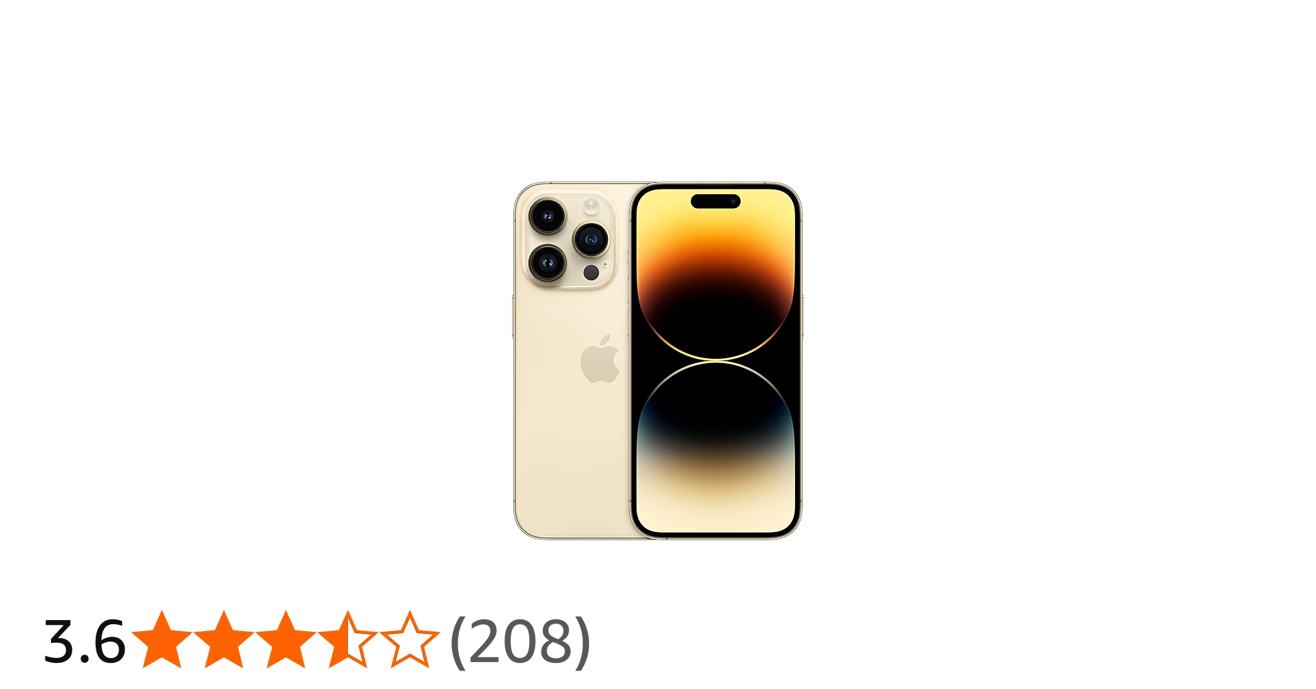 iPhone 14 Pro 128GB ゴールド SIMフリー 箱あり 背面割れ iPhone 14