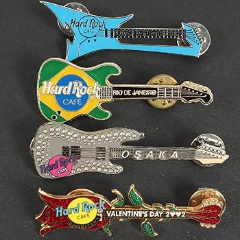 Amazon | ハードロックカフェ ピンバッジ バッチ ピンズ ギター 10個