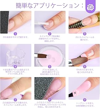 Amazon.co.jp: Saviland 3 色アクリル ネイル キット-アクリル