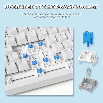 Amazon.com: ATTACK SHARK Ajazz AK820 Mechanical Keyboard with CNC