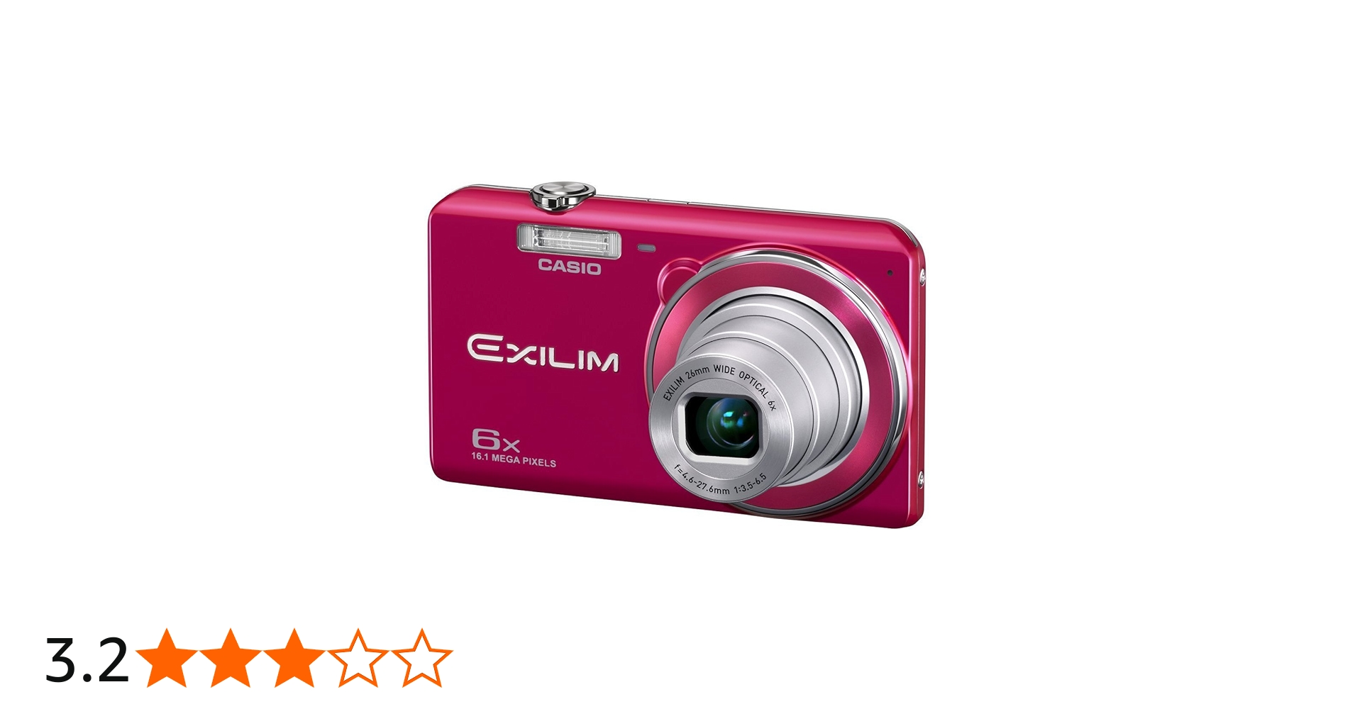 Amazon | CASIO デジタルカメラ EXILIM 1610万画素 6倍 レッド EX