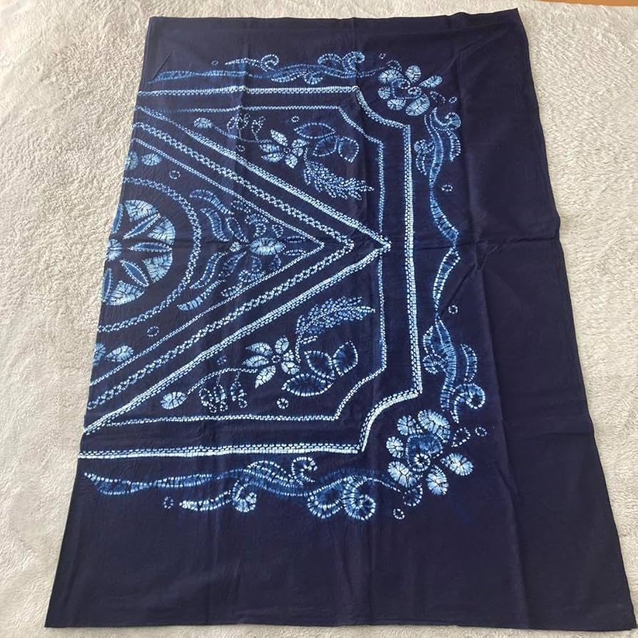 Amazon.co.jp: 手絞り 本藍染め クロス 敷物 覆い物 タペストリー 2m