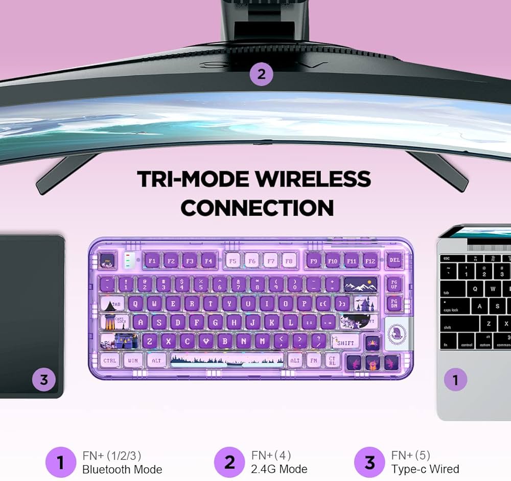 Amazon | Coolkiller CK75メカニカルキーボード バックライト付き充電