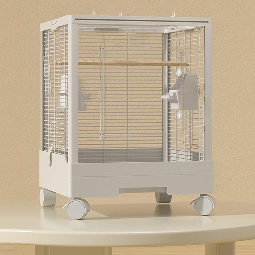 新品】Ruexue鳥かご 透明アクリル扉 46x43x86 オープントップ Amazon