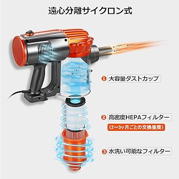 Amazon | iwoly 掃除機 V600 サイクロン 600W ハイパワー 超強力吸引