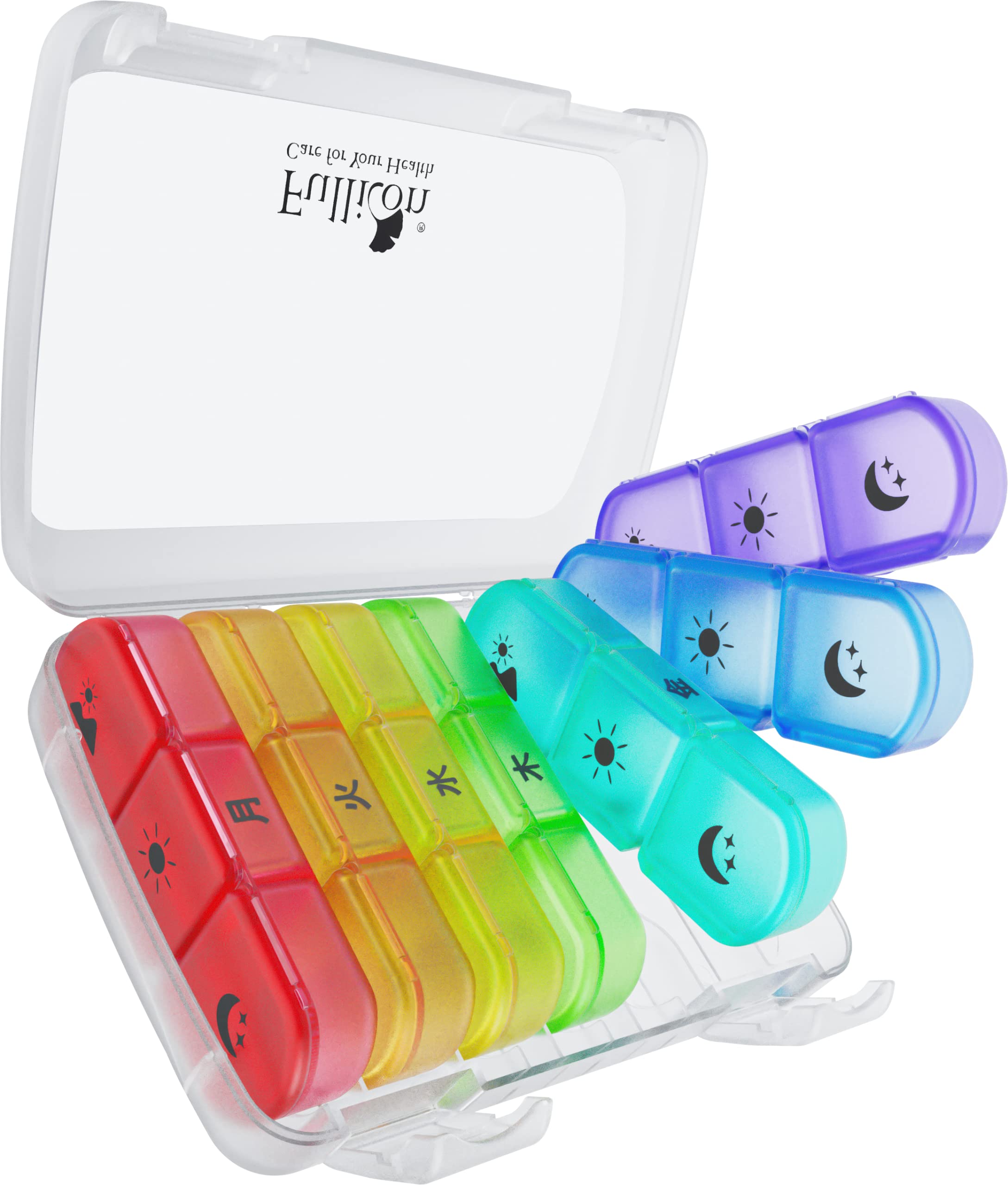 Amazon.co.jp: Fullicon 1週間 1日3回 ピルケース 朝昼晩 薬ケース