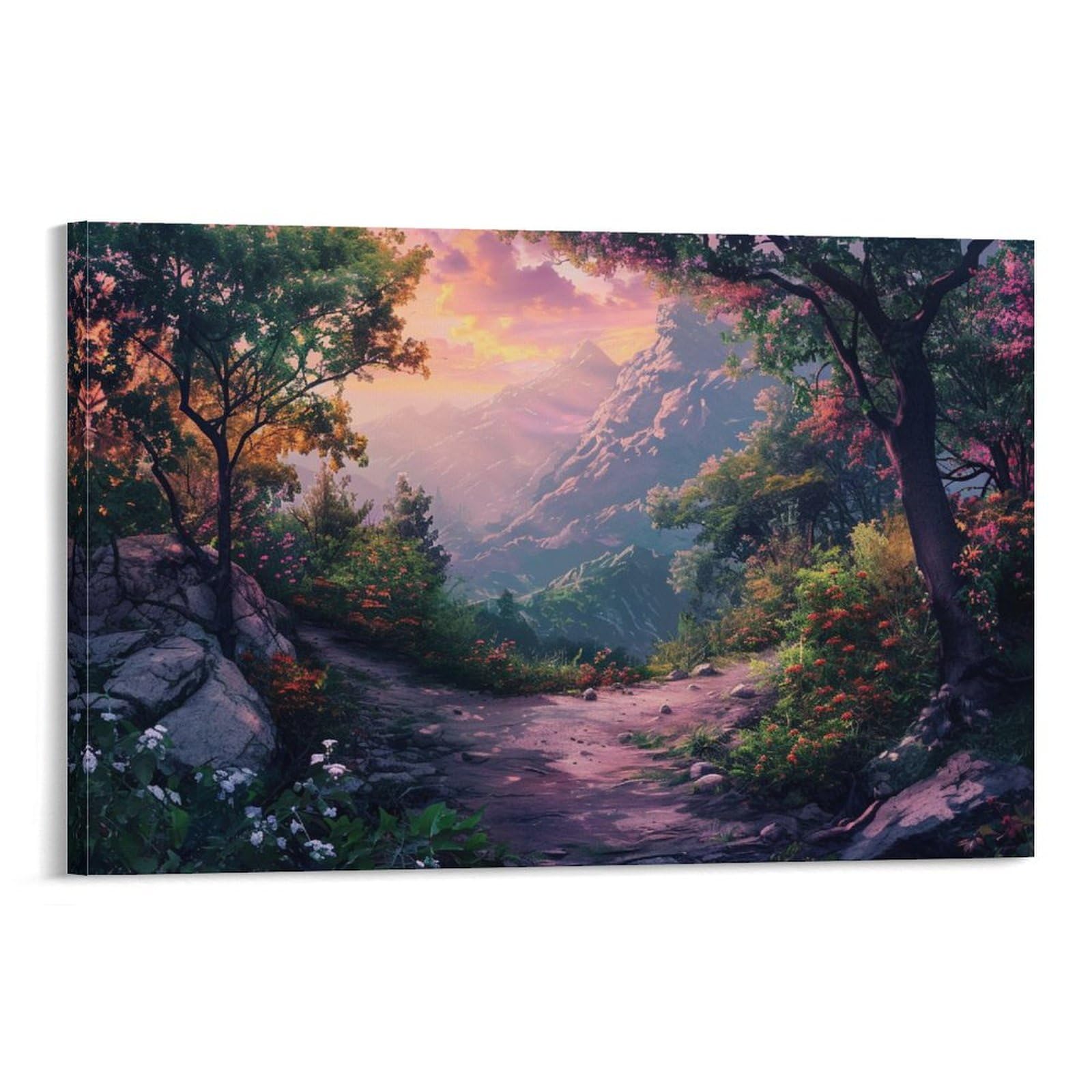 Amazon.co.jp: 絵画 森林の自然景観の美しさインテリア 絵画 美しい