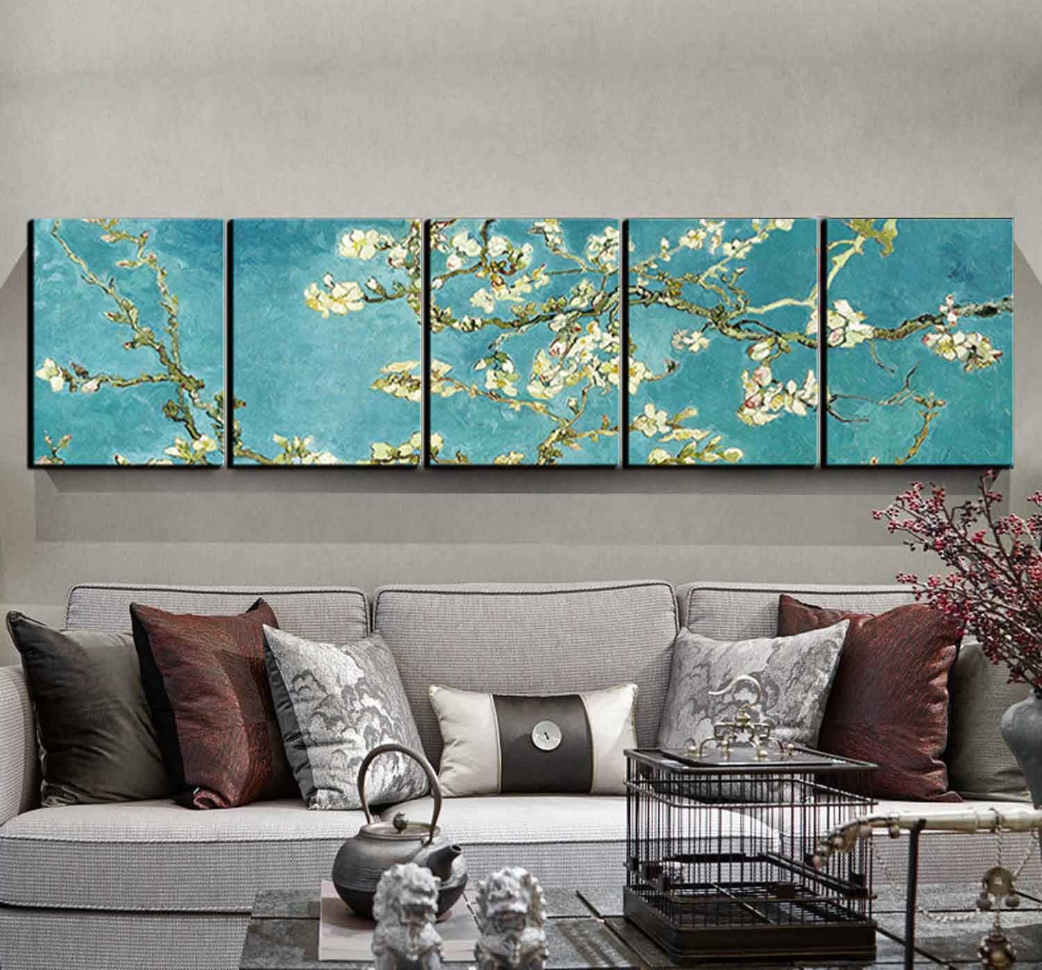 Amazon.co.jp: 【開運絵画】ゴッホ 複製画 手書き 油絵 サイズ L【横長