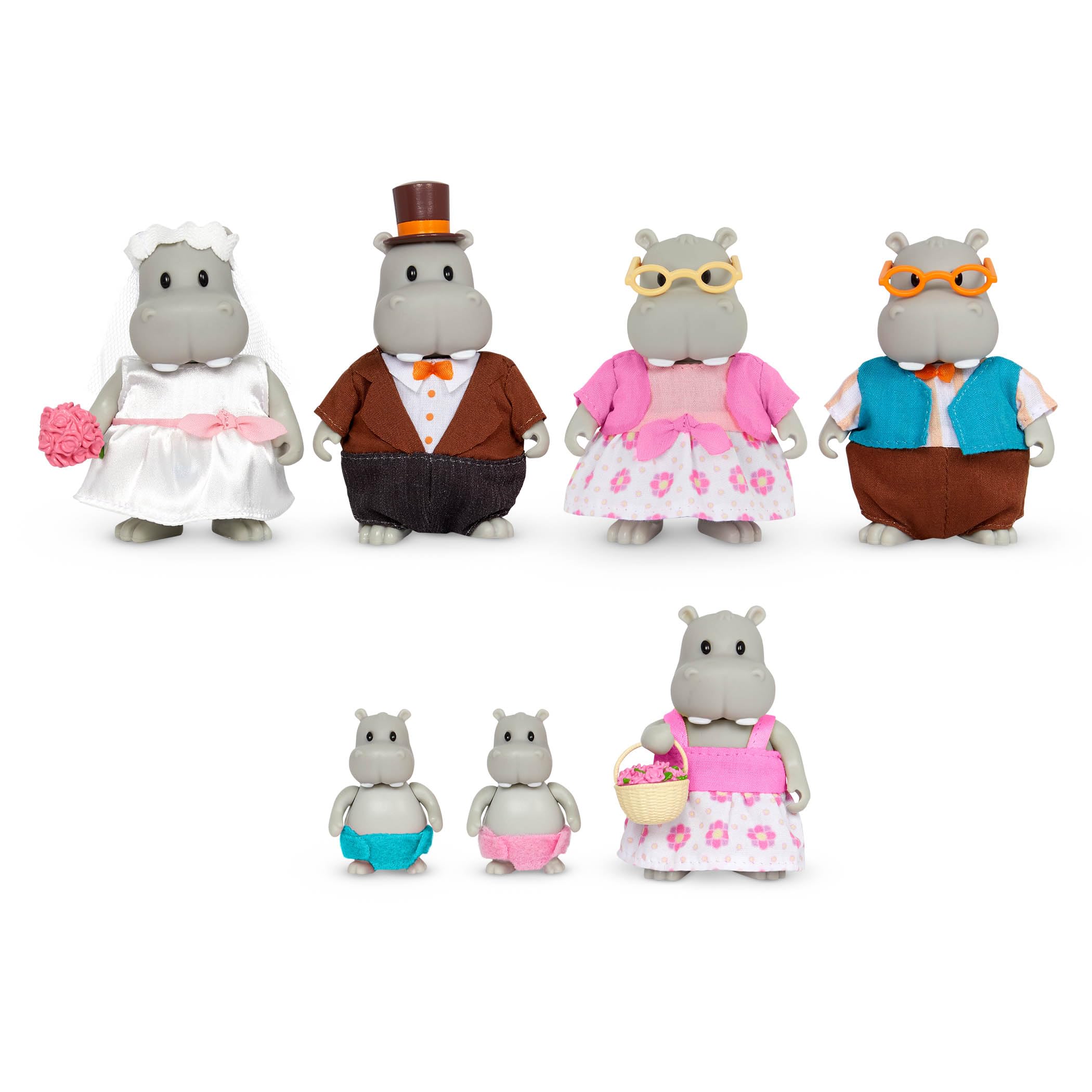 Amazon.com: Li'l Woodzeez – The Pitterpotemus Hippo Family