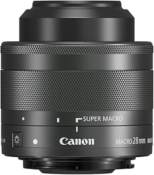 Canon EF-M 28mm f/3.5 Macro is STM Lens, Black - 1362C005 : CANON