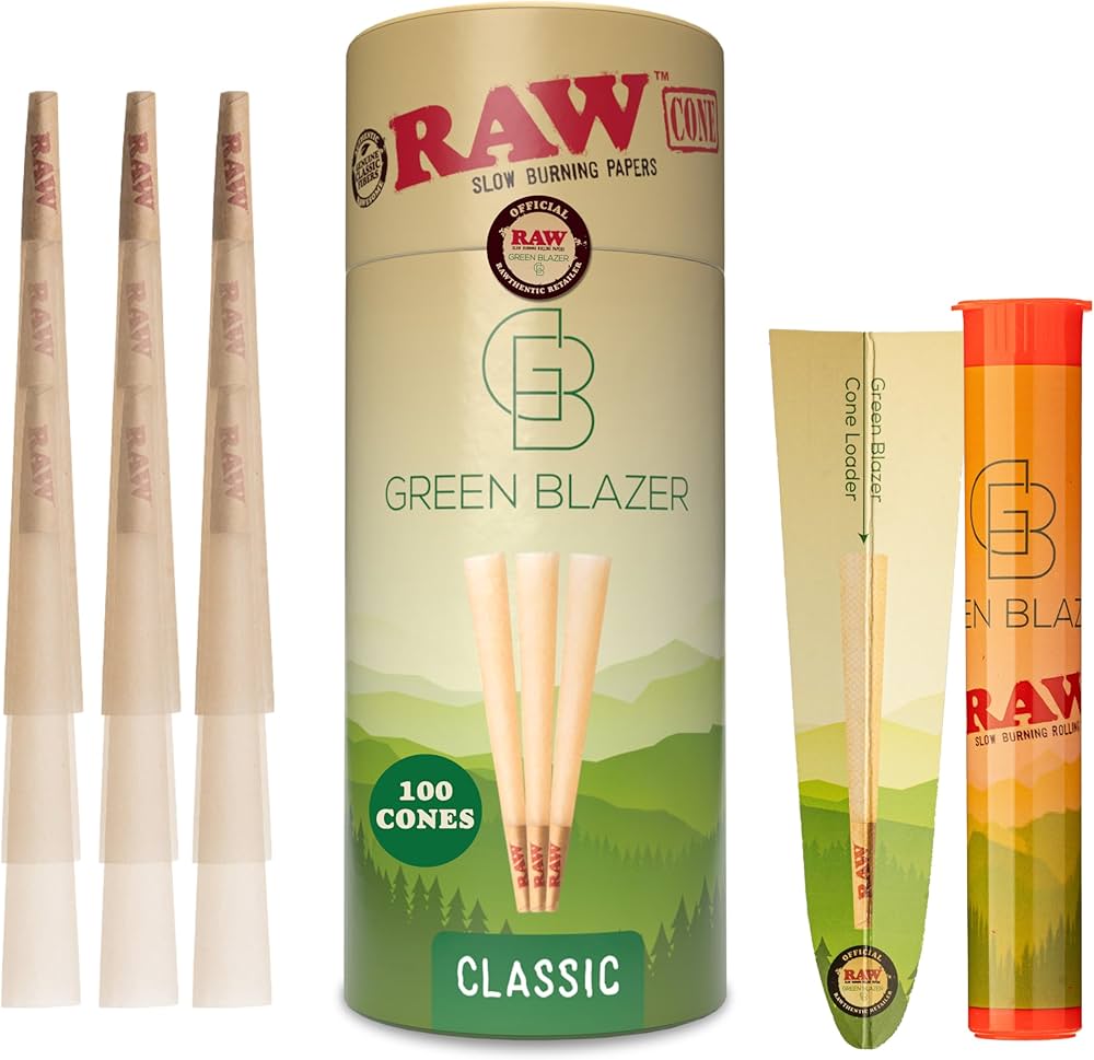 Amazon.com: Raw Cones King Size Classic: 100 Pack - Patented Slow