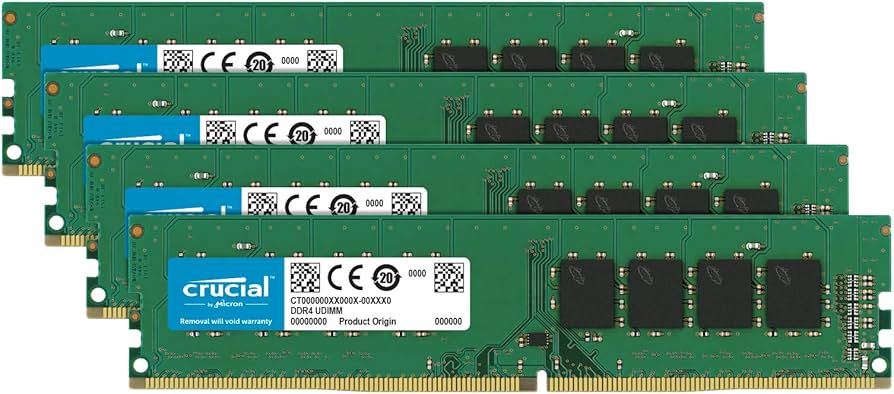 Crucial 64GB Kit (16GBx4) DDR4 2400 MT/s (PC4-19200) DR x8 DIMM