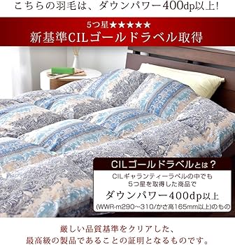 Amazon｜タンスのゲン 羽毛布団 シングル ホワイトダックダウン93