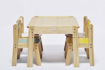Amazon | 大和屋 ノスタ ラージデスク キッズチェアが4脚入るデスク