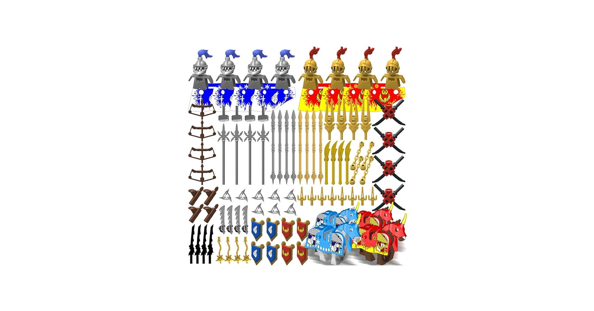 Amazon.com: Nicolababe Weapon Pack for Minifigures Knight Weapons