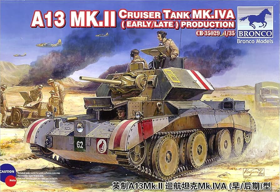 Amazon | ブロンコモデル 1/35 イギリス マークIV-A型巡航戦車 A13Mk