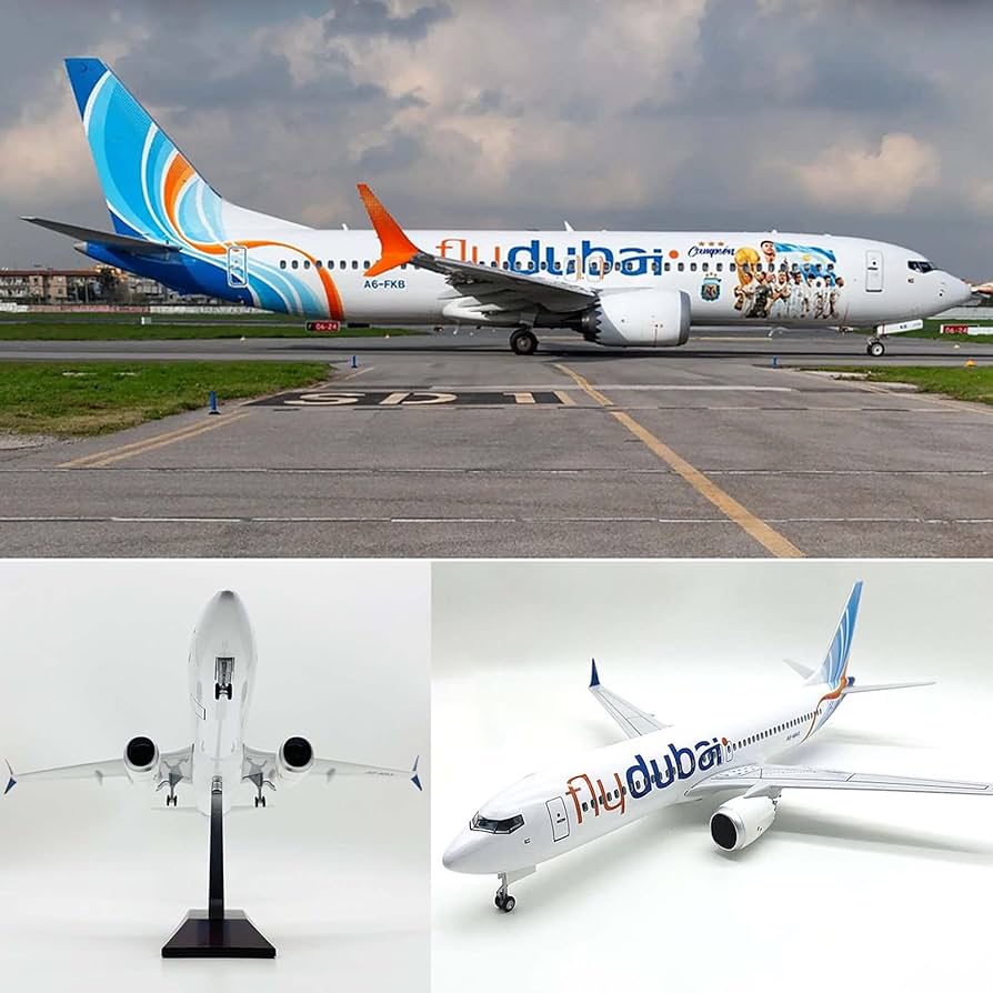 Amazon.co.jp: ドバイ航空航空機ボーイング737MAX 1/85 18.5インチ
