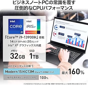Amazon.co.jp: 【Amazon.co.jp限定】MSI ビジネス ノートPC Modern 15H