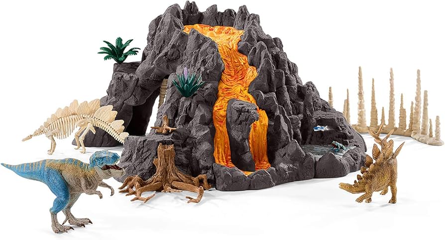 Amazon.co.jp: シュライヒ 恐竜 大火山とティラノサウルス恐竜ビッグ