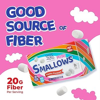 Amazon.com : ChocZero Mini Marshmallows, Sugar Free, High Fiber