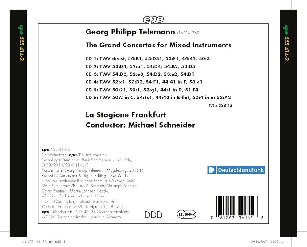 STAGIONE FRANKFURT; SCHNEIDER - Georg Philipp Telemann: The Grand